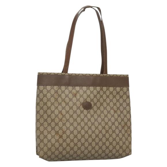 GUCCI GG Supreme Tote Bag Pvc Beige 41 02 109 - Picture 1 of 16